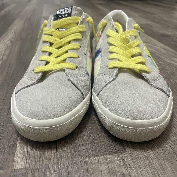 Vintage Havana Women's US VH Rainbow Sneakers Tie Dye Yellow Star Rare Size 8.5 - Picture 9 of 9